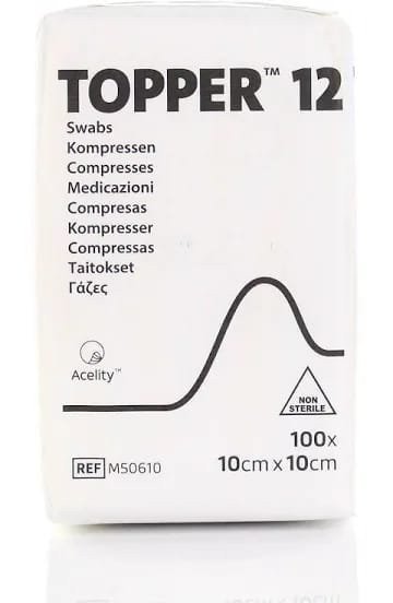 Image of Topper® 12 Sterile Non Woven Swabs 6 Ply (5 swabs/pouch)