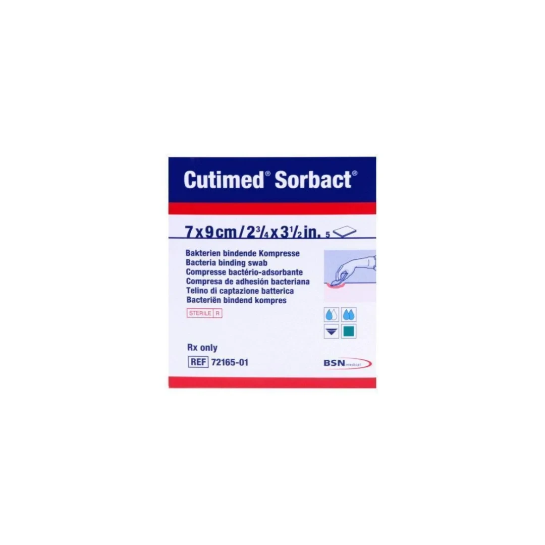 Image of Cutimed Sorbact 7cm x 9cm (folded) 17cm x 27cm (unfolded)