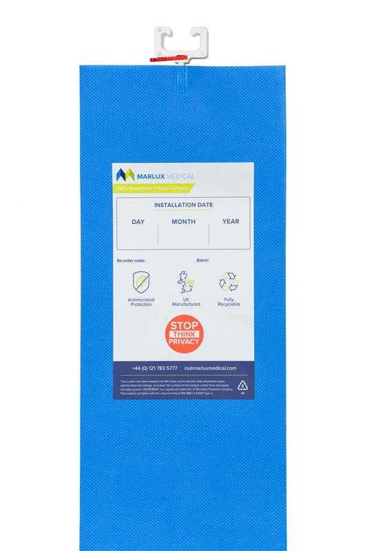 Image of MARLUX Anti-Bacterial Disposable Curtain Fast-Fit Summer Blue