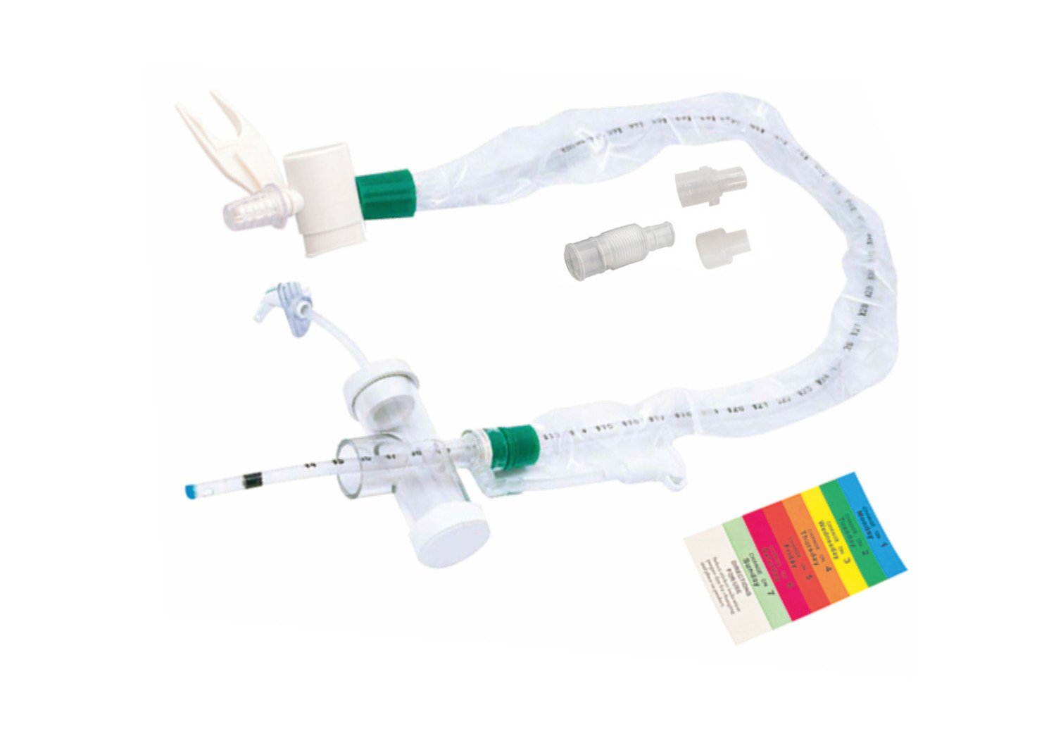 Image of GenCath 24-hr Adult T-Piece (Weaning) Tracheostomy Catheter Closed Suction System 30cm
