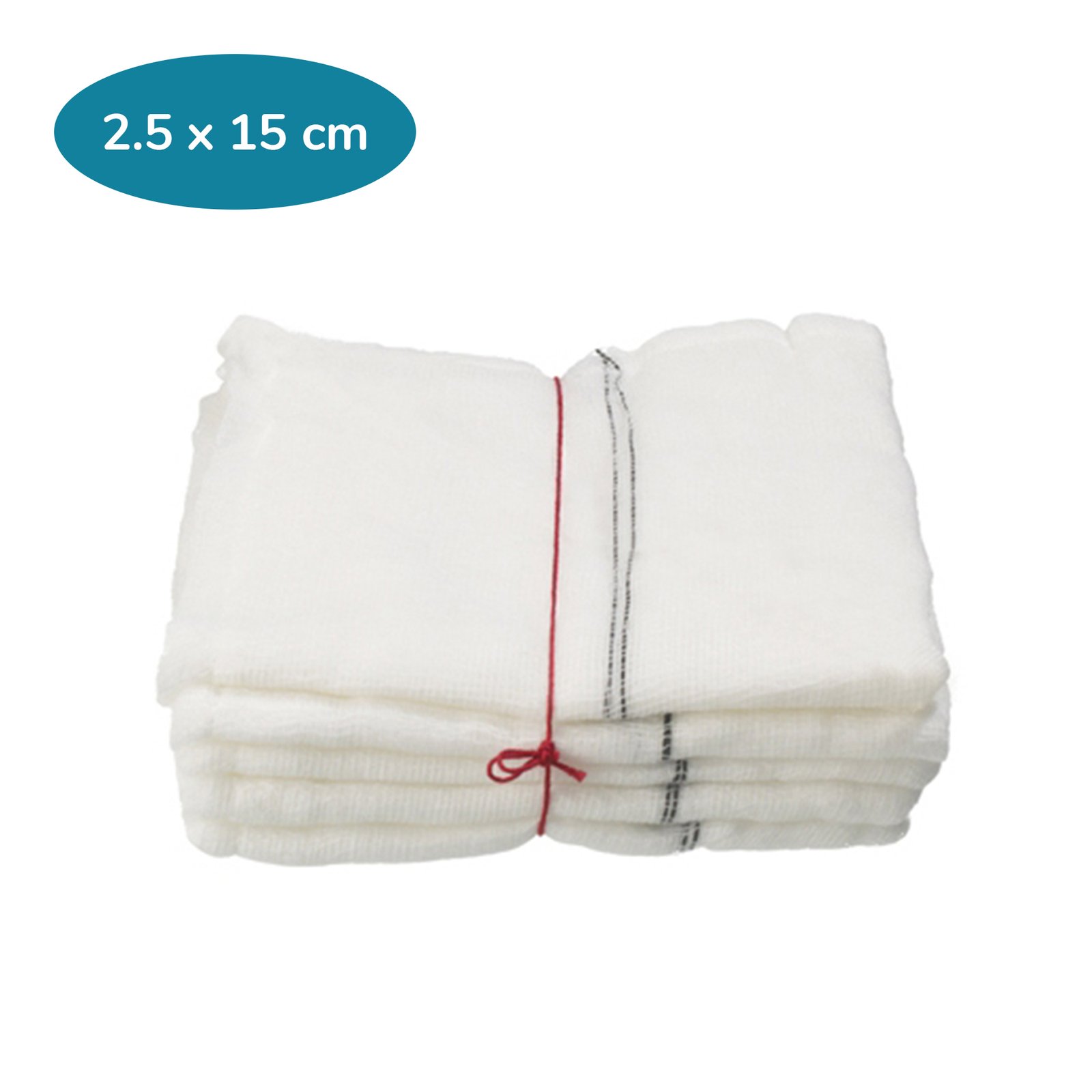 Image of Premier Detectors® Sterile 16–Ply X–Ray Detectable Swabs With Stitched Edge White (5 swabs/pouch)
