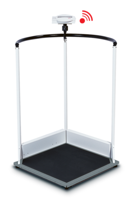 Image of seca 645 EMR-validated handrail scale with generous platform