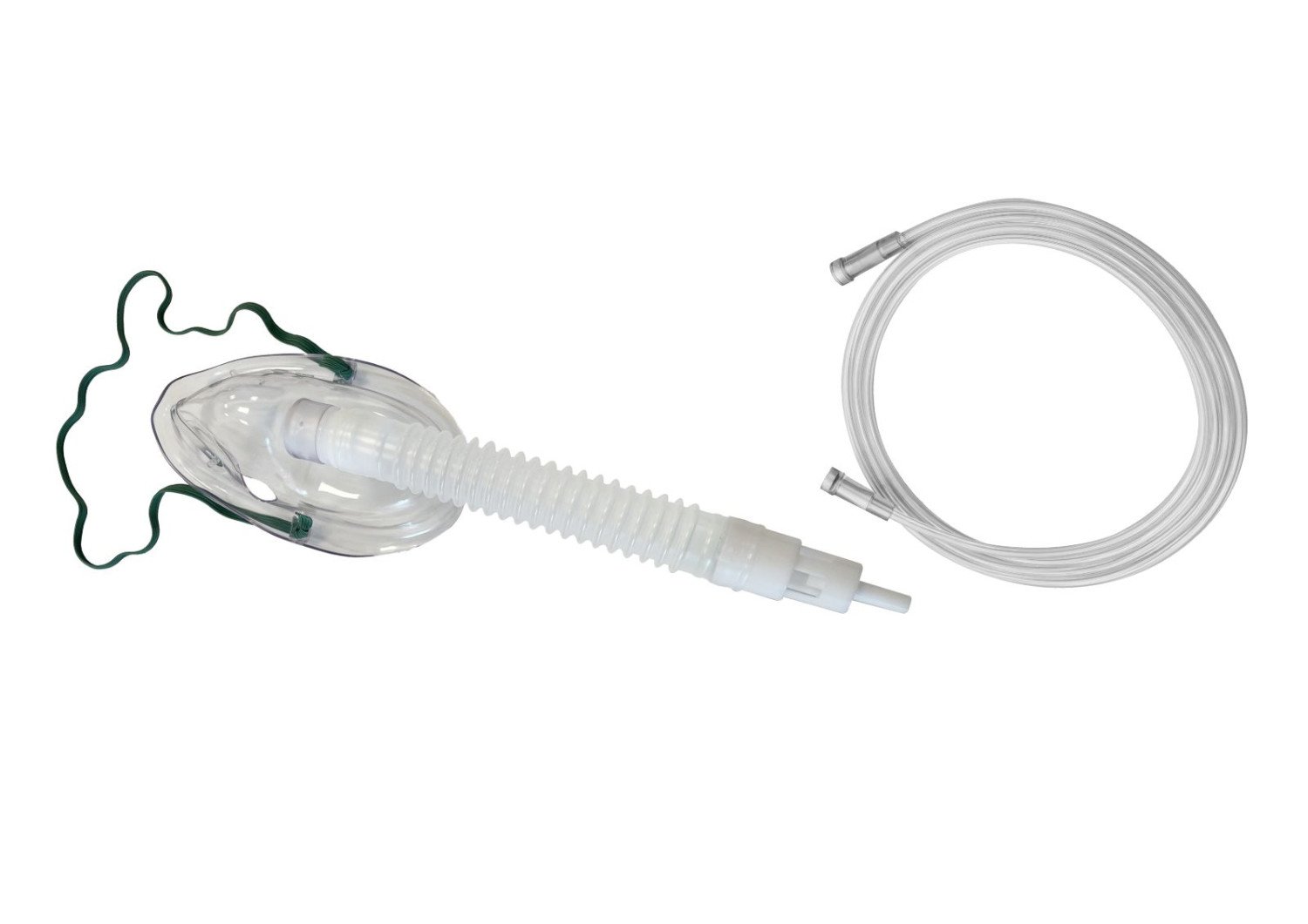 Image of AirX Venturi Oxygen Face Mask 28% White (Fixed Concentration) with Tubing 2.1m Crush & Kink Resistant & Strap