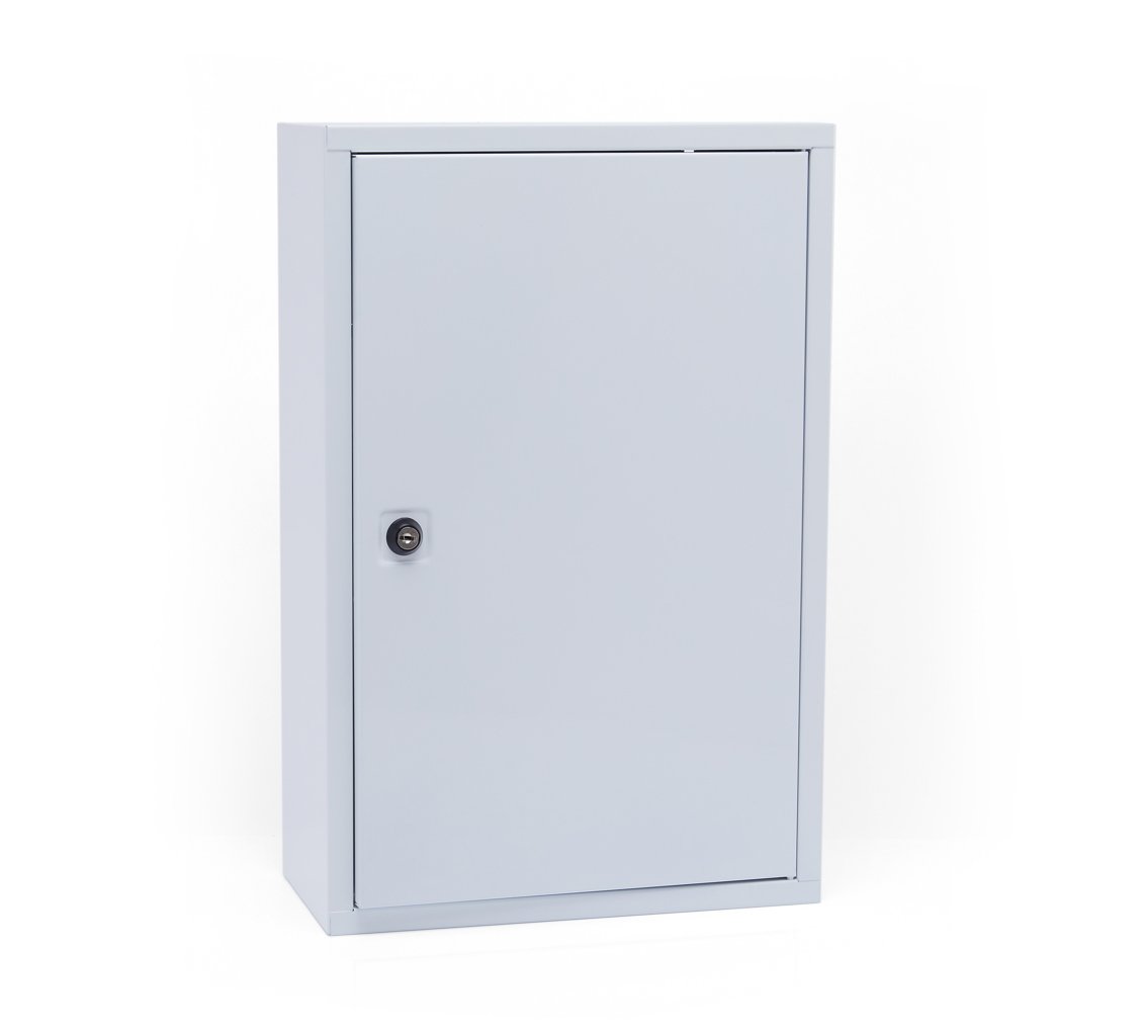 Image of First Aid White Empty Metal Cabinet With Single Door