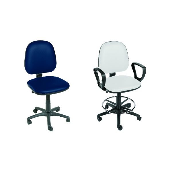 Image of Gas-Lift Chair with Arms and Foot Ring