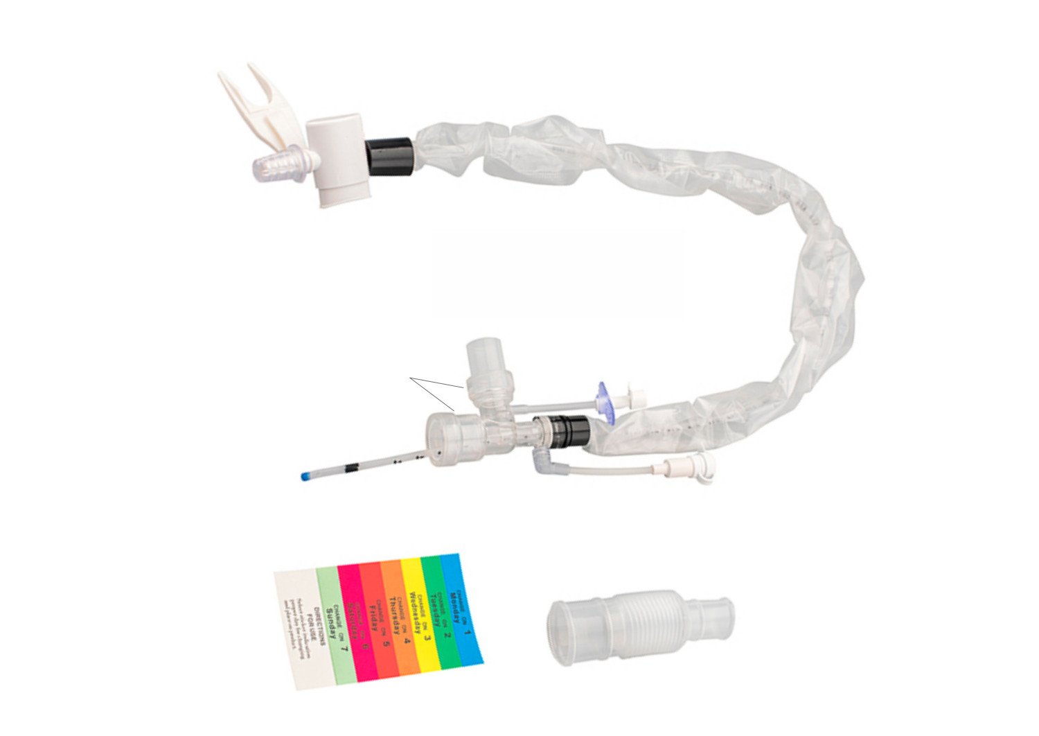 Image of GenCath 24-hr Adult Tracheostomy Catheter Closed Suction System 30cm