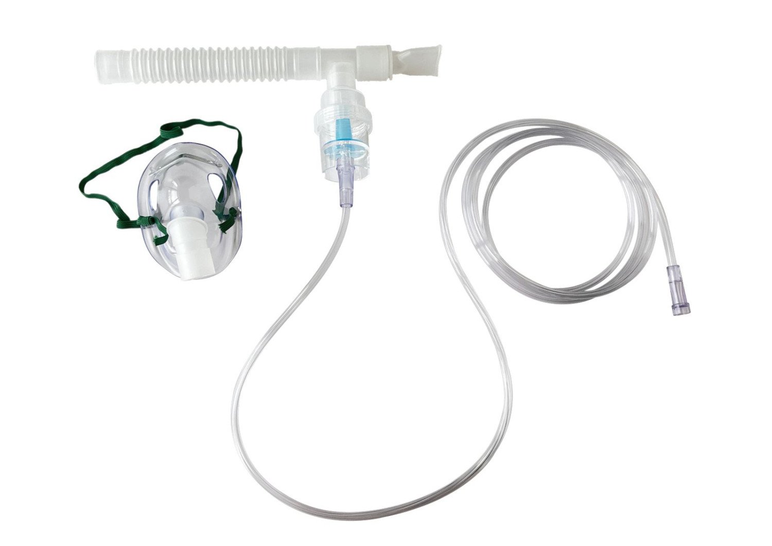 Image of AirX Nebuliser Face Mask Kit with T Mouthpiece Connector, 8ml Chamber 2.1m Corrugated tube
