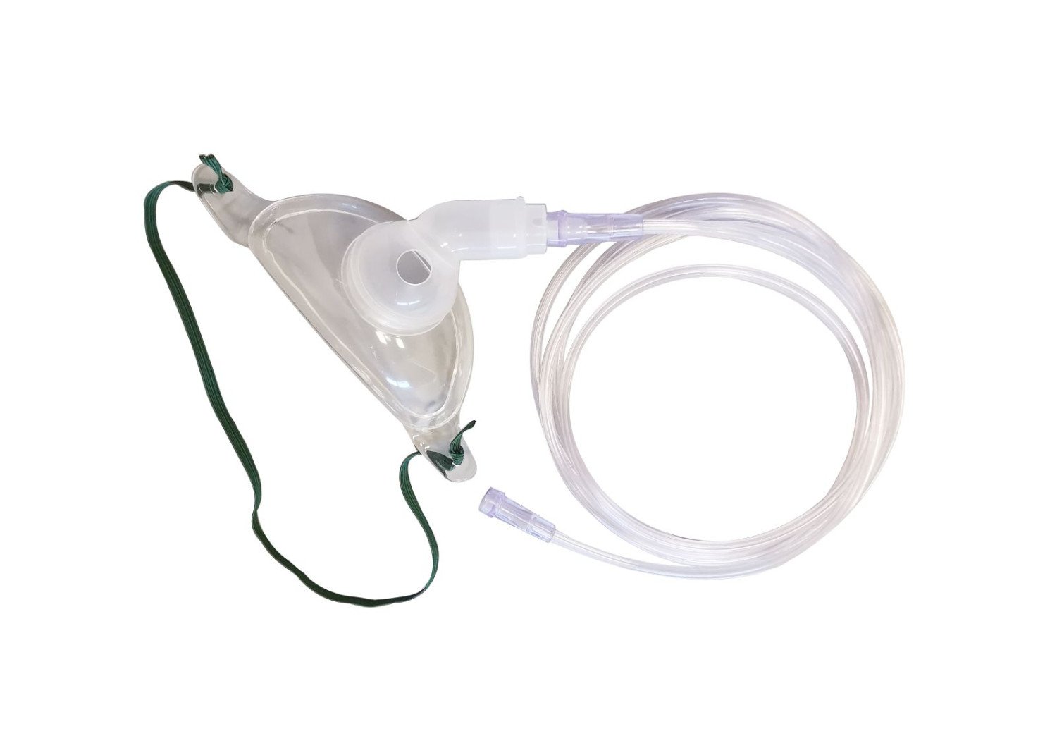 Image of AirX Tracheostomy Oxygen Mask with Tubing 2.1m Crush & Kink Resistant & Strap, with 360° Swivel Connector