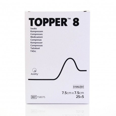 Image of Topper® 8 Sterile Non Woven Swabs 4 Ply (5 swabs/pouch)