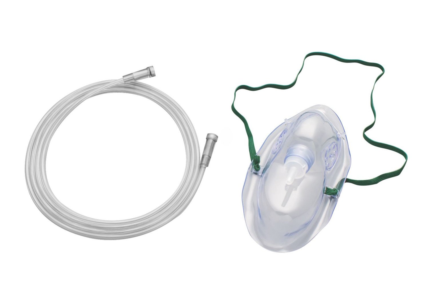 Image of AirX Oxygen Face Mask with Tubing 2.1m Crush & Kink Resistant & Headstrap